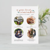 家族のクリスマス年を思い出すバラ金ゴールド 箔シーズンカード (立ち正面)