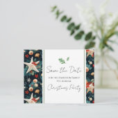 家族のクリスマス航海のパーティーの保存日付 ポストカード (スタンド正面)