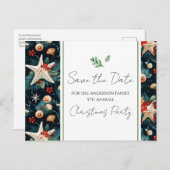 家族のクリスマス航海のパーティーの保存日付 ポストカード (正面/裏面)