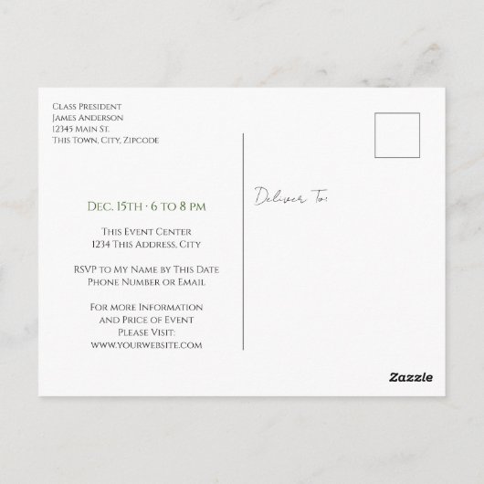 家族のクリスマス航海のパーティーの保存日付 ポストカード (裏面)