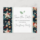 家族のクリスマス航海のパーティーの保存日付 ポストカード (正面)