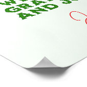 家族のクリスマス魔法の挨拶パーソナライズされた ポスター (角)