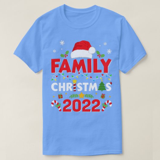 家族のクリスマス2022クリスマス懇親会パジャマ Tシャツ (デザイン正面)