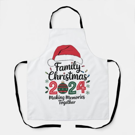 家族のクリスマス2024一緒に思い出を作る エプロン (正面)