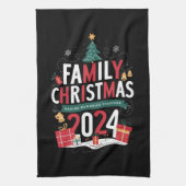 家族のクリスマス2024一緒に思い出を作る キッチンタオル (縦)