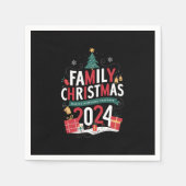 家族のクリスマス2024一緒に思い出を作る スタンダードカクテルナプキン (正面)