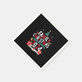 家族のクリスマス2024一緒に思い出を作る スタンダードカクテルナプキン (角)