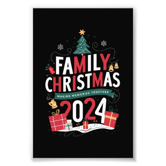家族のクリスマス2024一緒に思い出を作る フォトプリント            (正面)