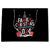家族のクリスマス2024一緒に思い出を作る ラージペーパーバッグ (正面)