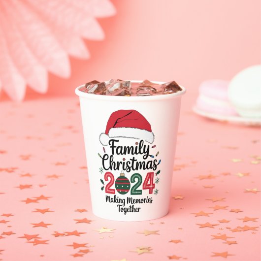 家族のクリスマス2024一緒に思い出を作る 紙コップ (インサイチュ)