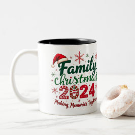 家族のクリスマス2024年マグカップ一緒に思い出を作る ツートーンマグカップ