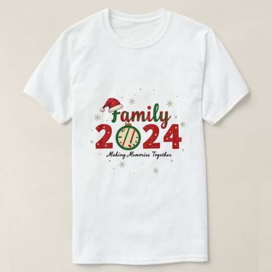 家族のクリスマス2024思い出を作る Tシャツ (デザイン正面)