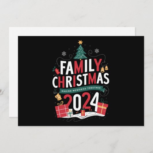 家族のクリスマス2024 一緒に思い出を作ろう シーズンカード (正面/裏面)