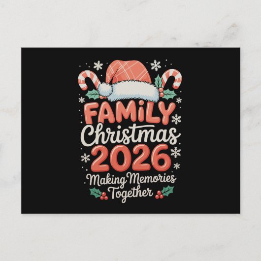 家族のクリスマス2026 一緒に思い出を作ろう シーズンポストカード (正面)