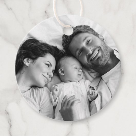 家族のクリスマス |オモダンレスタイリッシュンジ赤写真 フェイバータグ (正面)