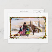 家族のクリスマス シーズンポストカード (正面/裏面)