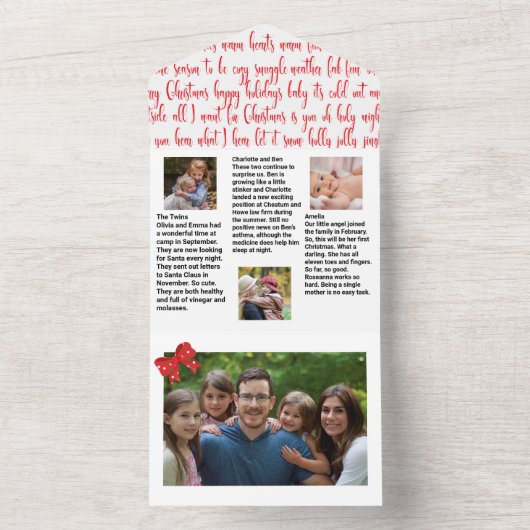 家族のクリスマス🎄✨フォトニュースレター オールインワン招待状 (内側)