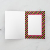 家族のクリスマス プライド フォト 赤 ホリデー ポストカード (内部)