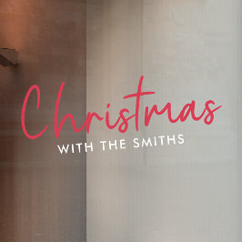 家族のクリスマス |ミニマルモダンリストの姓 ウィンドウサイン