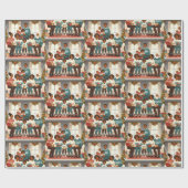 家族のクリスマス ラッピングペーパー (フラット)