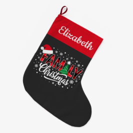 家族のクリスマス ラージクリスマスストッキング