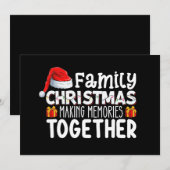 家族のクリスマス 一緒に思い出を作る ホリデー 招待状 (正面/裏面)