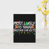 家族のクリスマス 兄弟と交換する可能性が最も高い カード (黄色い花)