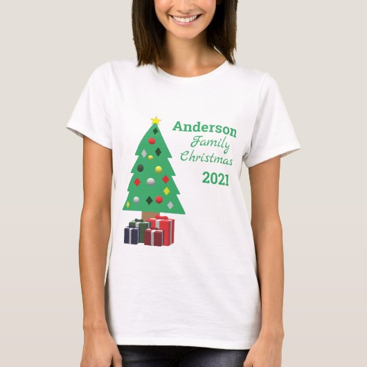 家族のクリスマス Tシャツ (正面)