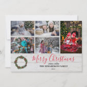 家族のコラージュの果実をクリスマスにする シーズンカード (正面)