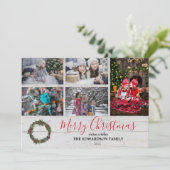 家族のコラージュの果実をクリスマスにする シーズンカード (スタンド正面)