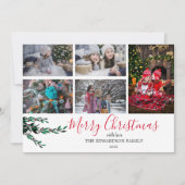 家族のコラージュの果実をクリスマスにする シーズンカード (正面)