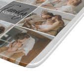 家族のコラージュ写真とグパーソナライズされたレーギフト カッティングボード (角)