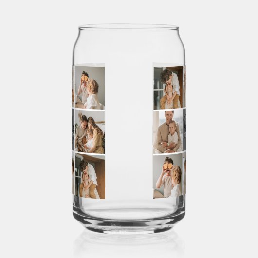 家族のコラージュ写真とグパーソナライズされたレーギフト ガラス缶 (右)