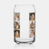 家族のコラージュ写真とグパーソナライズされたレーギフト ガラス缶 (左)