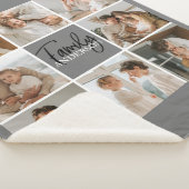 家族のコラージュ写真とグパーソナライズされたレーギフト シェルパブランケット (3/4)