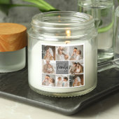 家族のコラージュ写真とグパーソナライズされたレーギフト スクエアシール