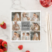 家族のコラージュ写真とグパーソナライズされたレーギフト スタンダードランチョンナプキン (インサイチュ)