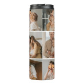 家族のコラージュ写真とグパーソナライズされたレーギフト タンブラー (裏面)