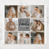 家族のコラージュ写真とグパーソナライズされたレーギフト ビールラベル (シングルラベル)