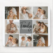 家族のコラージュ写真とグパーソナライズされたレーギフト マウスパッド (正面)