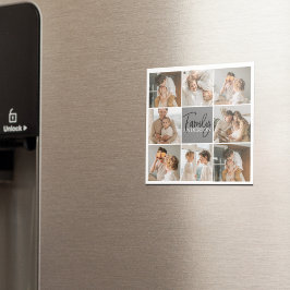 家族のコラージュ写真とグパーソナライズされたレーギフト マグネット