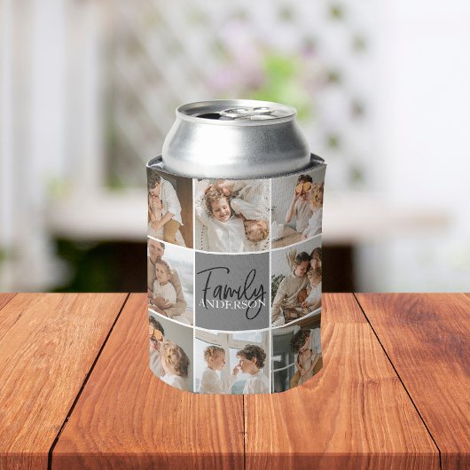 家族のコラージュ写真とグパーソナライズされたレーギフト 缶クーラー