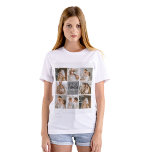 家族のコラージュ写真とグパーソナライズされたレーギフト Tシャツ<br><div class="desc">8枚の写真とパーソナライズされた美しい家族のコラージュを作成し、グレーの家族の名パーソナライズされた前を伴う。この思ユニークいやりある贈り物は、特別な瞬間を記念し、家族の愛と絆祝を記念するのに最適である。コラージュは、大切な思い出やマイルストーンを展示し厳選されたて、提供できる8つの慎重な写真を備えている。家族の休暇、誕生日、結婚式、日常の瞬間など、このコラージュは彼らをディスプレイに集め素晴らしる。コラージュの中心に位置する家名は上品にグレーでデザインされ、パーソナライゼーションのtouchを加え、本当に特別な記念の品となる。グレーの色は家の装飾を補完し、どの部屋でも誇らしく表示できる汎用性と時代を超越した作品。</div>