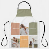 家族のコラージュ写真 |感謝賛美感謝 エプロン (正面)