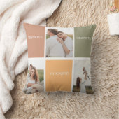 家族のコラージュ写真 |感謝賛美感謝 クッション (ブランケット)