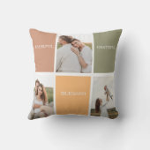 家族のコラージュ写真 |感謝賛美感謝 クッション (裏面)