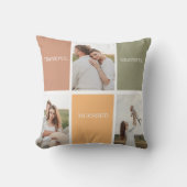 家族のコラージュ写真 |感謝賛美感謝 クッション (正面)