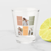 家族のコラージュ写真 |感謝賛美感謝 ショットグラス (正面)