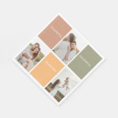 家族のコラージュ写真 |感謝賛美感謝 スタンダードランチョンナプキン (角)