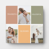 家族のコラージュ写真 |感謝賛美感謝 フォトプラーク (正面)